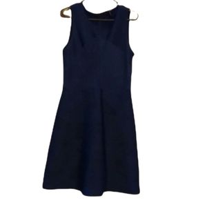 Daisy Fuentes Size Large Navy Dress - Knee Length Sleeveless